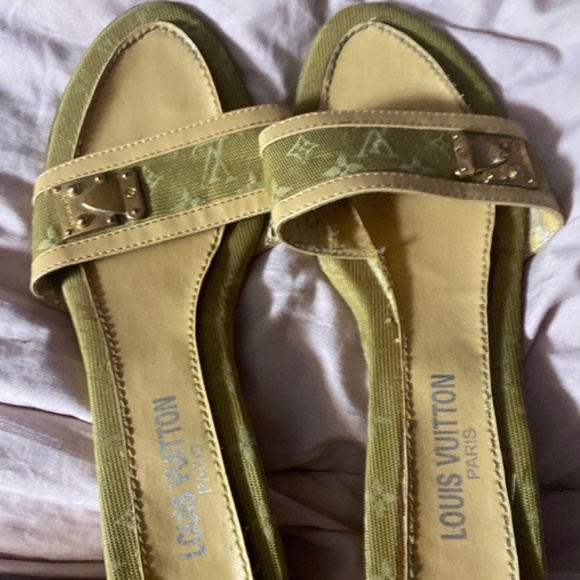 Louis Vuitton Canvas Denim Kitten Heels - Picture 1 of 5